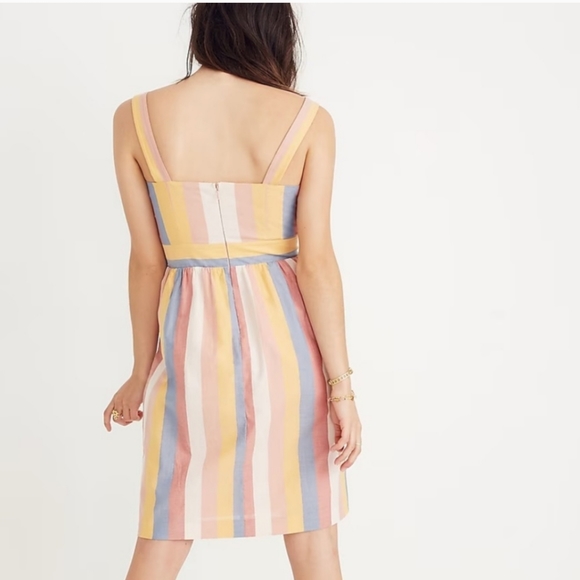 Madewell cutout striped dress size 2 - Picture 4 of 7